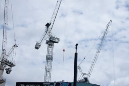 construction site cranes