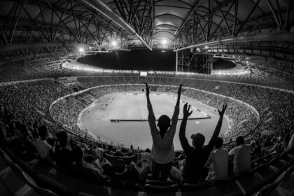 football stadium celebration