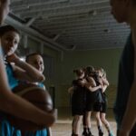basketball team celebration
