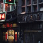 burned restaurant entrance