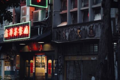 burned restaurant entrance