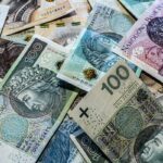 Polish zloty and euro banknotes