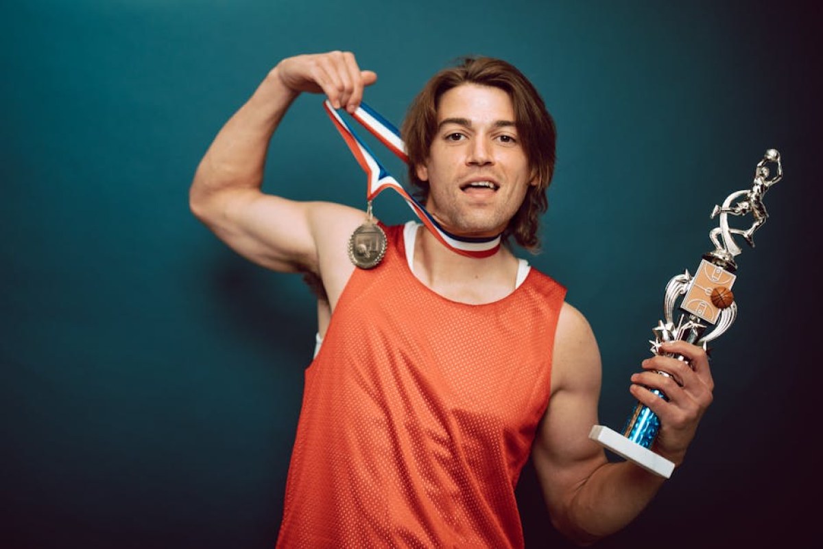 basketball trophy celebration