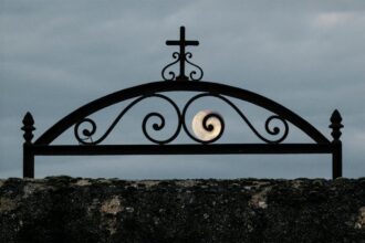 historic cemetery gate