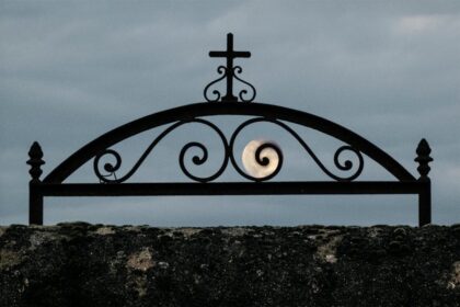 historic cemetery gate