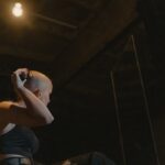 shaved head TV studio