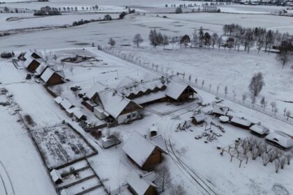 snow in April Poland