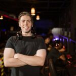 streamer smiling in studio