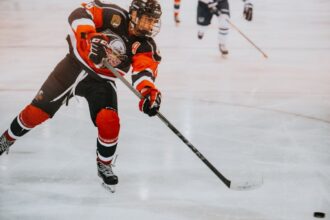 hockey player ice rink