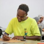 student in classroom