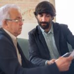 accountant helping client