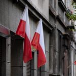 Polish flag government building