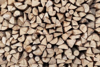 wood pellets pile