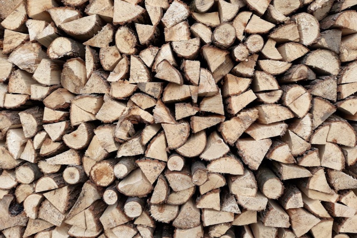 wood pellets pile