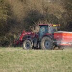 tractor field fertilizer