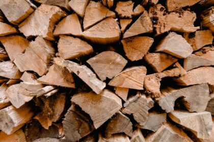 wood pellets pile