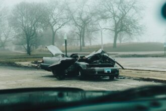car crash tree