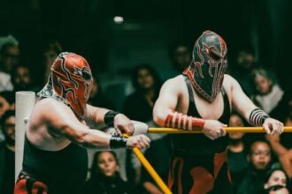 wrestling match fighters