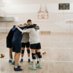 volleyball team celebration
