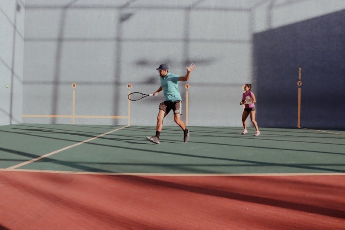 tennis doubles match