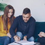 couple discussing contract