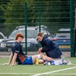 football player injury knee