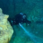 underwater cave diving