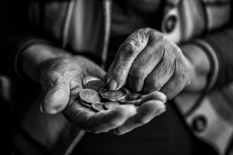 elderly person money