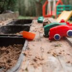 children playground sharing toys