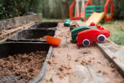 children playground sharing toys