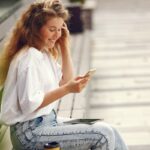 young woman social media
