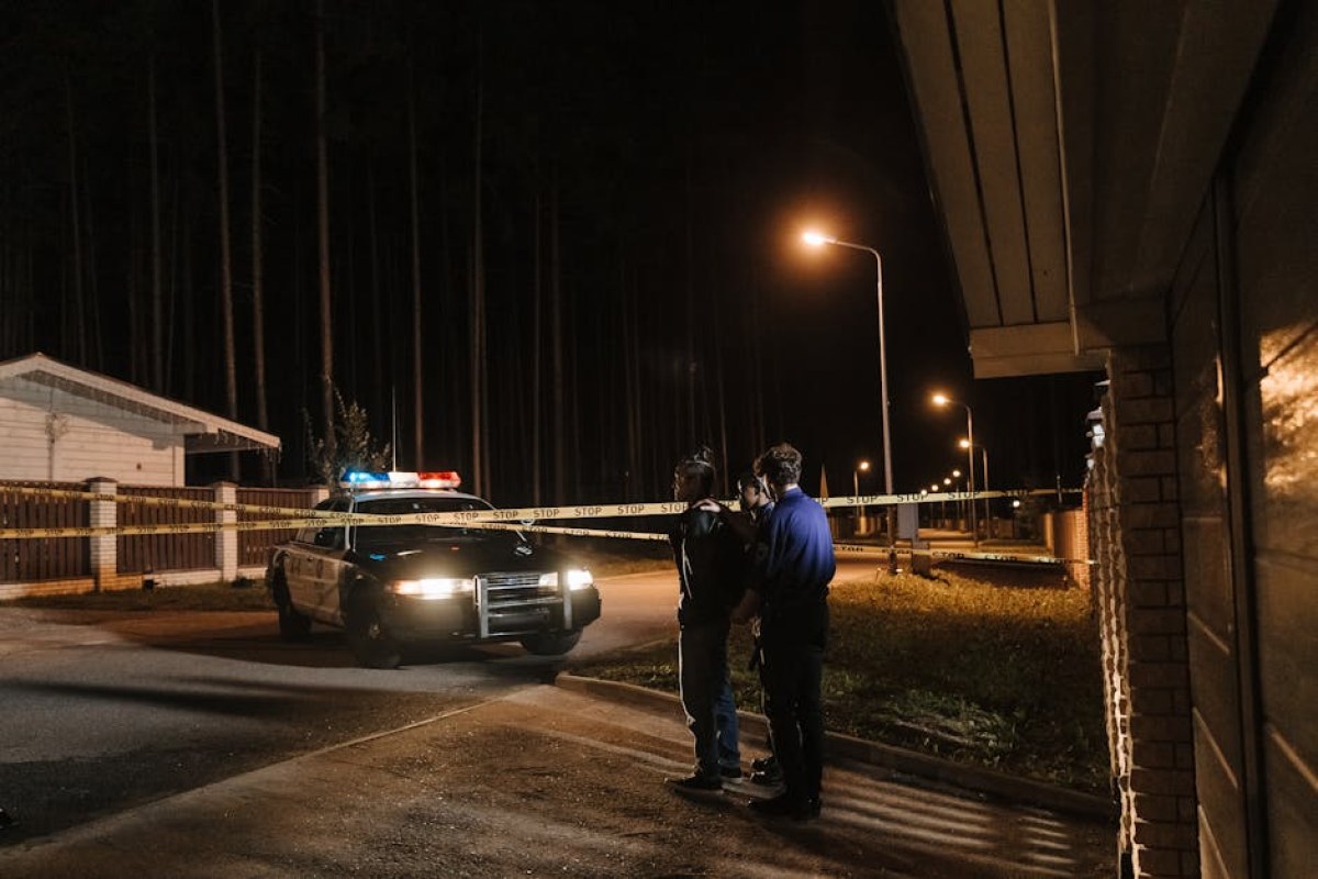 police car investigation