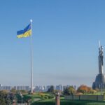 Ukrainian flag monument