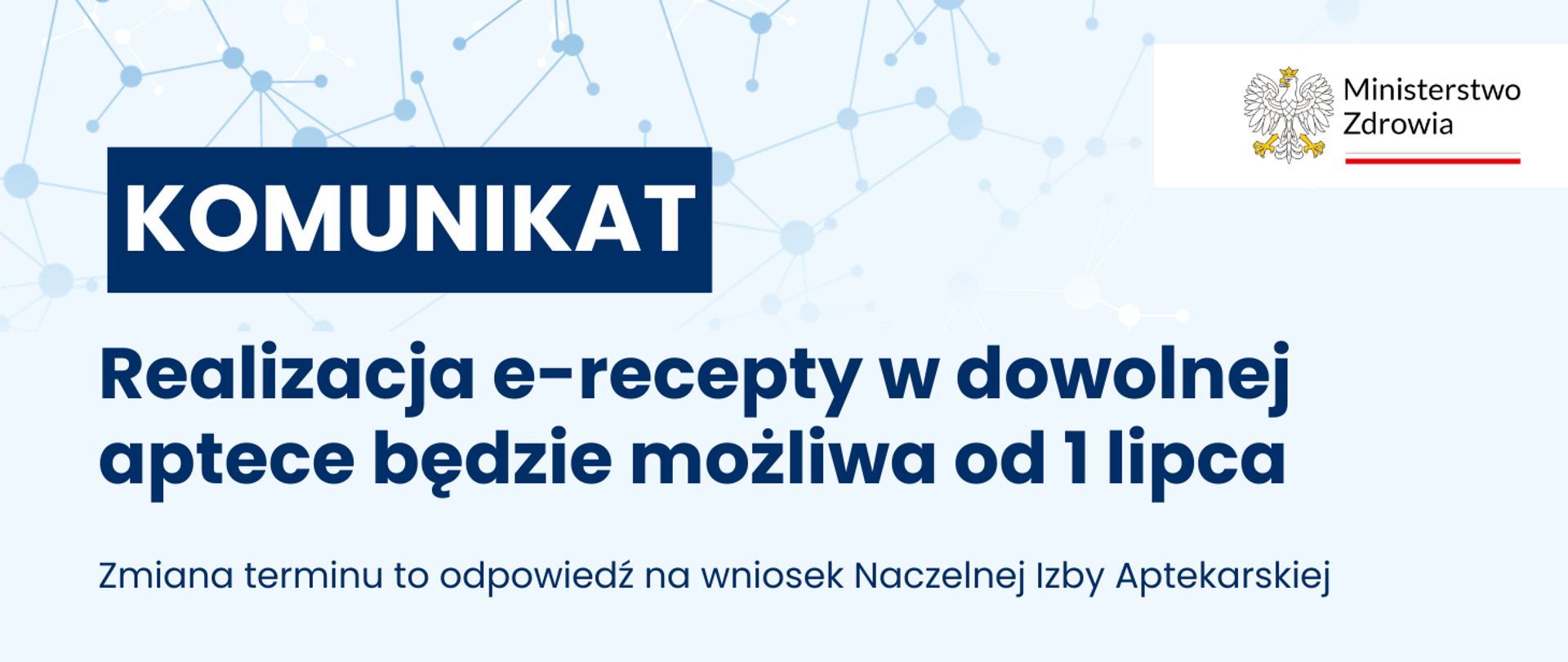 E-recepta w każdej aptece: nowy termin startu usługi