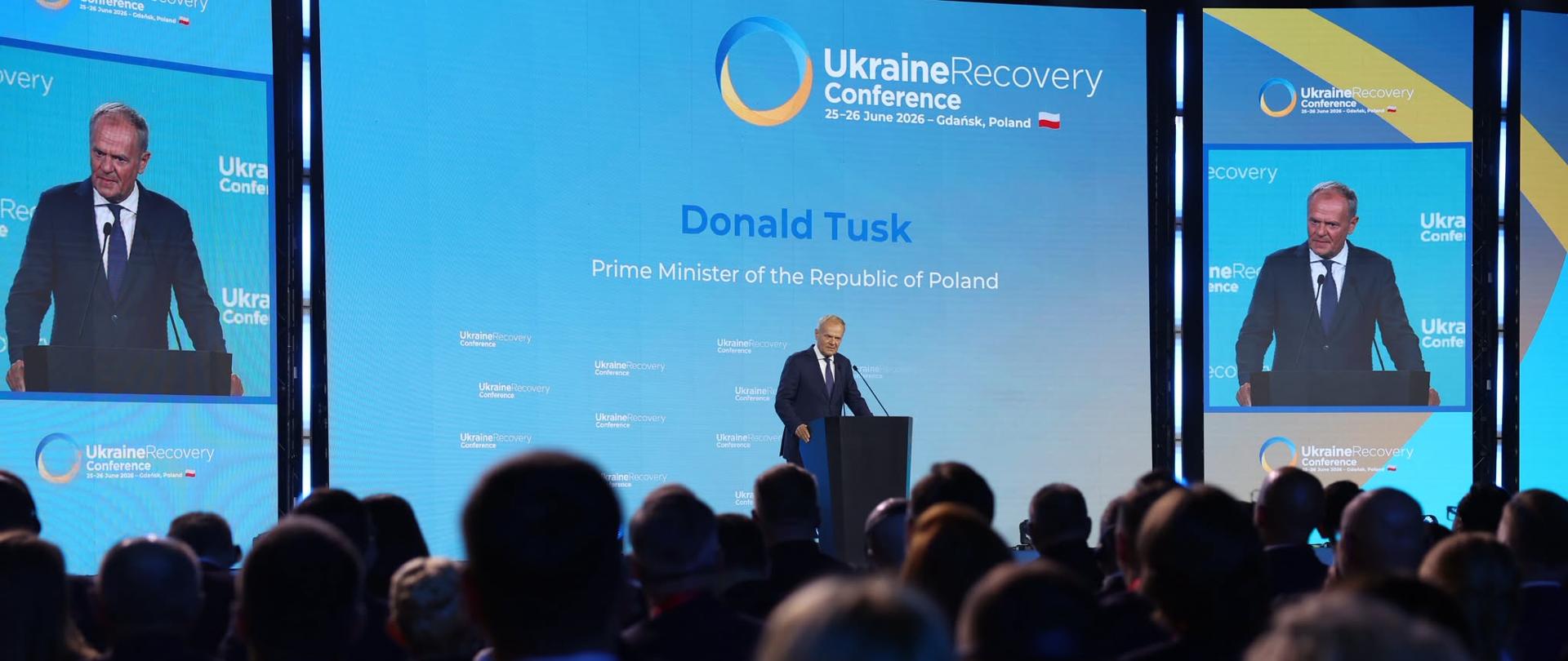 Premier Tusk: Odbudowa Ukrainy możliwa dzięki solidarności – konferencja w Gdańsku