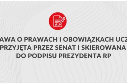 Senat bez poprawek przyjął ustawę o prawach i obowiązkach ucznia