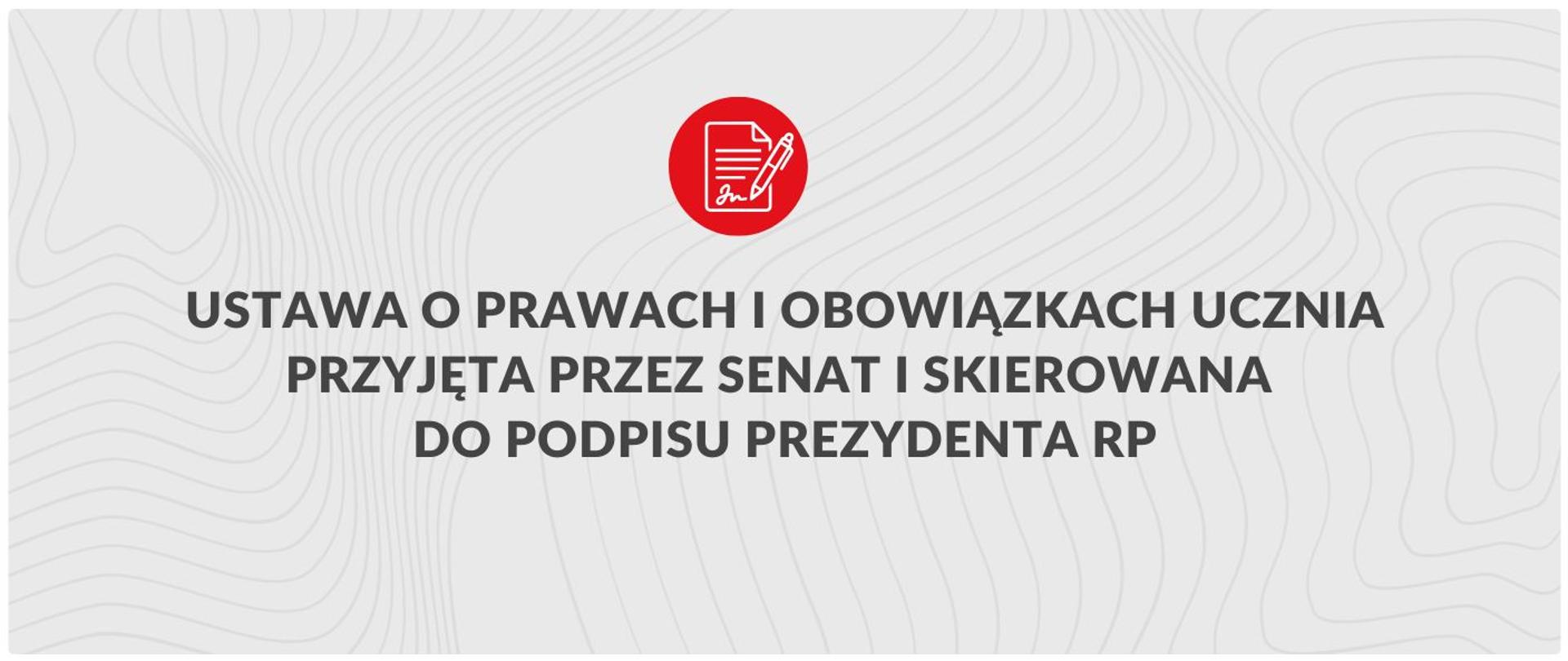 Senat bez poprawek przyjął ustawę o prawach i obowiązkach ucznia
