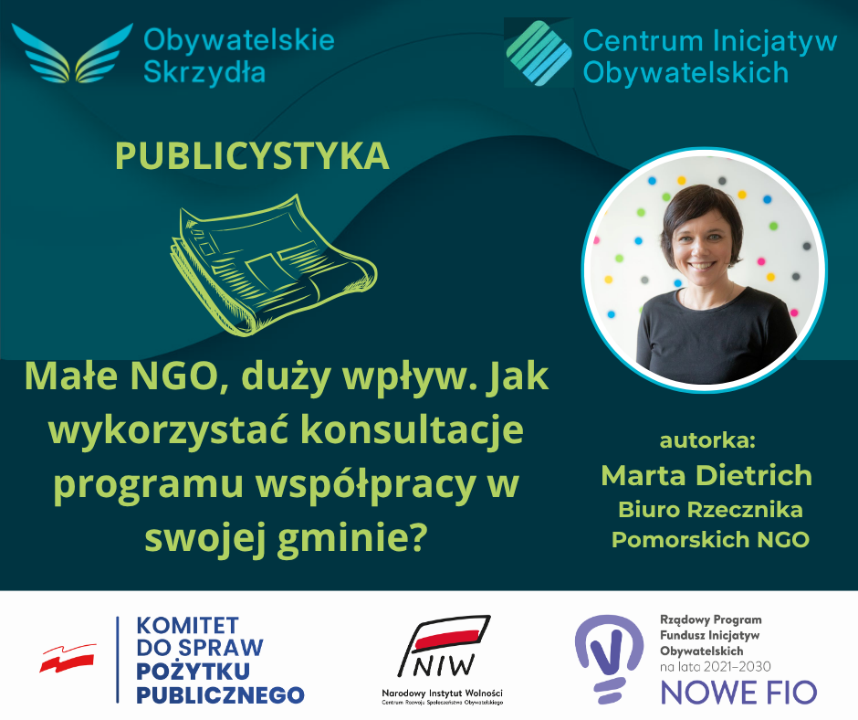 Małe NGO, duży wpływ. Jak wykorzystać konsultacje programu współpracy w swojej gminie?