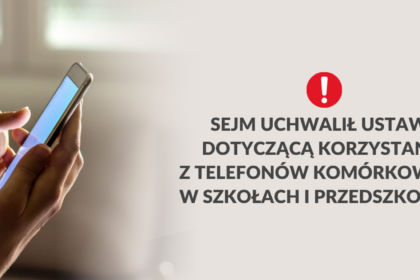 Sejm uchwalił ustawę ograniczającą używanie smartfonów w szkołach i przedszkolach