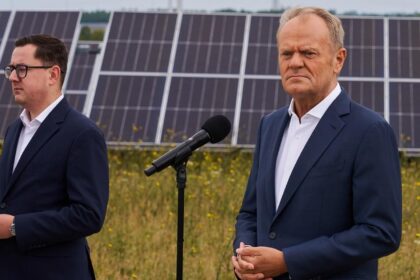 Premier Tusk i minister Motyka w Kleczewie: ORLEN rozbudował hybrydę OZE