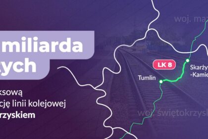 Ponad 935 mln zł na modernizację linii kolejowej nr 8 w Świętokrzyskiem