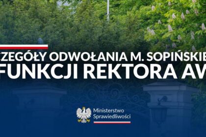 Ministerstwo Sprawiedliwości ujawnia decyzje o odwołaniu Rektora-Komendanta AWS Michała Sopińskiego