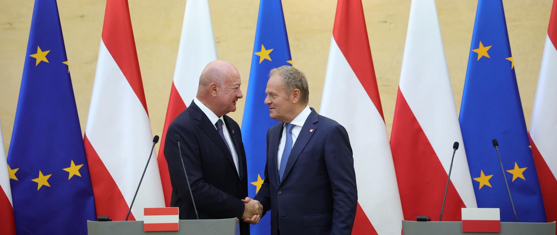 Tusk i Stocker: Polska i Austria łączą siły dla bezpieczeństwa Europy