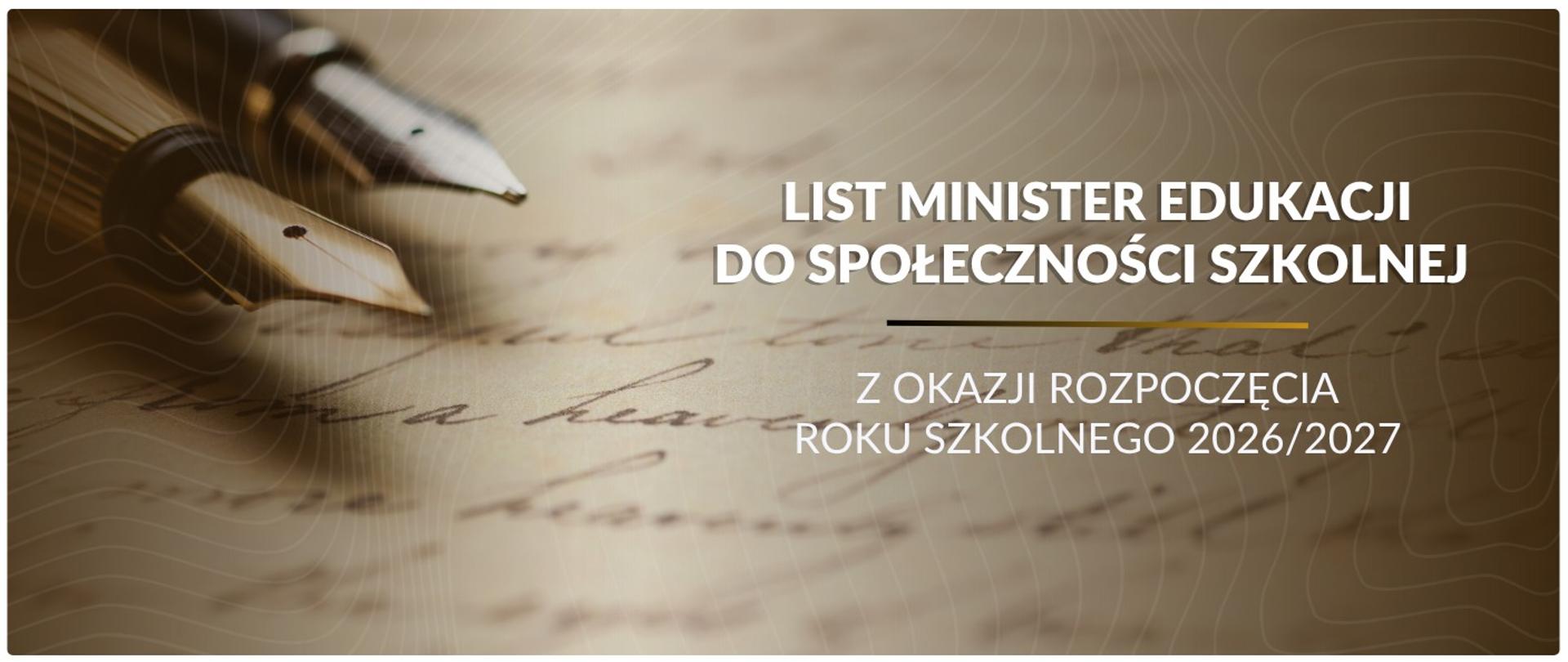 Minister edukacji Barbara Nowacka pisze list na start roku szkolnego 2026/2027